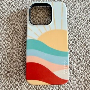 Casely Here Comes the Sun Colorblock Sunset Case iPhone 15 Pro Bold MagSafe